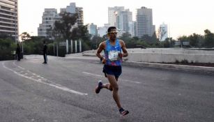 Juan Luis Barrios, durante su participación en el Medio Maratón de la CDMX