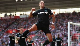 Hernández celebra una anotación con West Ham 