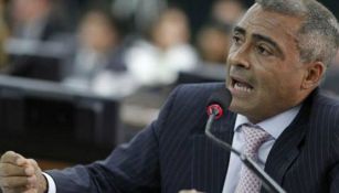 Romario, durante una conferencia