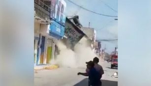 Edificio se derrumba tras afectaciones del sismo