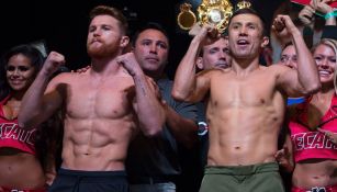 Canelo y Golovkin, tras la ceremonia de pesaje en Las Vegas