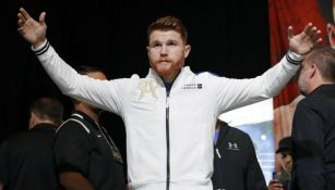 Canelo, durante la ceremonia de pesaje en Las Vegas 