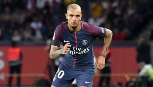 Kurzawa, durante un partido con el PSG