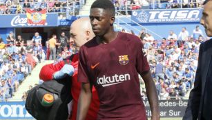 Dembelé sale lesionado del juego contra Getafe