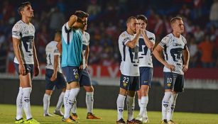 Jugadores de Pumas se lamentan en juego contra Veracruz 