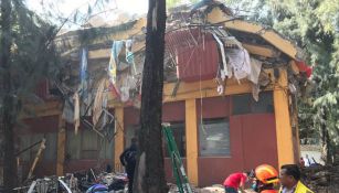 Un edificio derrumbado en la CDMX tras el sismo