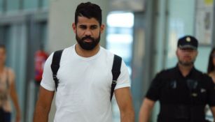 Diego Costa llega al aeropuerto de Madrid