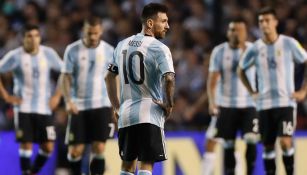 Messi tras la igualada contra Perú en el Monumental 