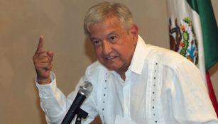 Andrés Manuel López Obrador ofrece un discurso 