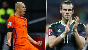 Robben celebra un gol | Bale aplaude tras un juego de Gales