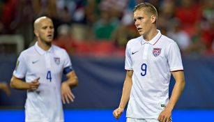 Aron Johannsson, durante juego de Copa Oro con EU