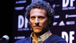 Diego Forlán, durante una conferencia de prensa 