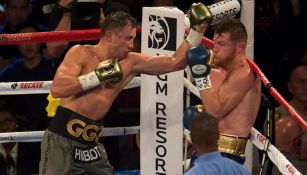 GGG golpea a Canelo sobre el ring de la T-Mobile Arena