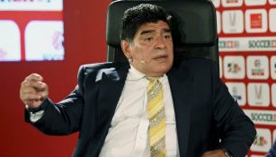 Diego Armando Maradona durante una entrevista