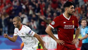 Guido Pizarro celebra su gol contra Liverpool 