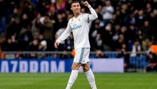 CrIstiano Ronaldo celebra un gol con la tribuna