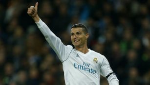 Cristiano Ronaldo festeja un gol en la Champions League