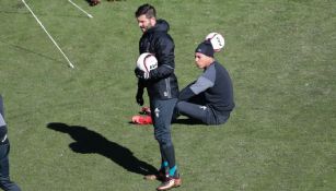 André-Pierre Gignac, durante el entrenamiento a puerta abierta