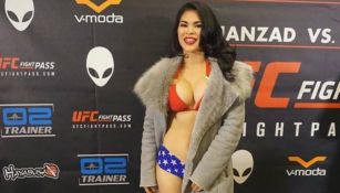 Rachel Ostovich, durante un evento de la UFC