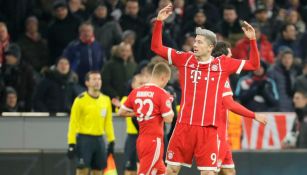 Lewandowski pide aliento en un partido del Bayern Munich