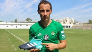 Guardado tras un entrenamiento con Betis 