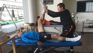 Chaco Giménez durante preparación física con Pachuca