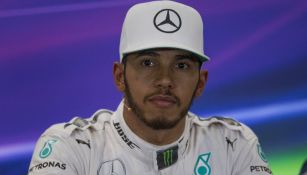 Lewis Hamilton durante la presentación del Gran Premio de México