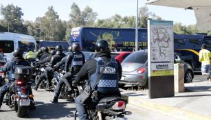 América a su llegada al Estadio Olímpico Universitario 