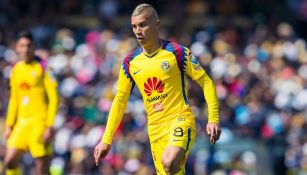 Mateus Uribe, durante el partido frente a Pumas