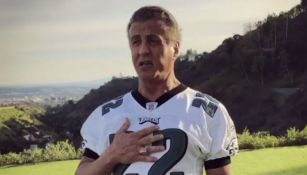 Sylvester Stallone, con un jersey de Philadelphia Eagles