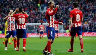 Griezmann celebra una anotación con el Atlético de Madrid