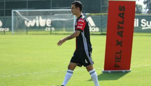 Rafa, durante un entrenamiento con Atlas