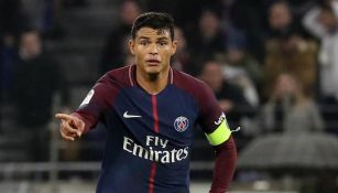 Thiago Silva, durante un encuentro del PSG 