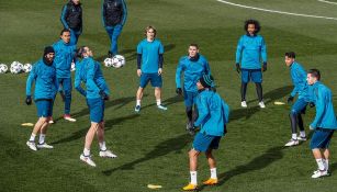 Real Madrid, durante entrenamiento previo a Champions 