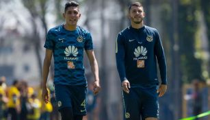 Álvarez y Rodríguez en la práctica del América