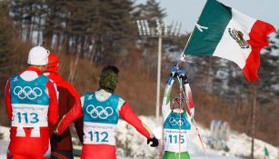 Germán Madrazo levanta bandera de México en  Pyeongchang