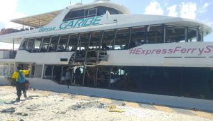 Ferry que explotó en Playa del Carmen 
