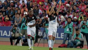 Lobos BUAP festeja gol de Facundo Erpen frente a Veracruz