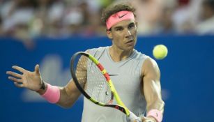 Rafael Nadal, en un entrenamiento del Abierto Mexicano de Tenis