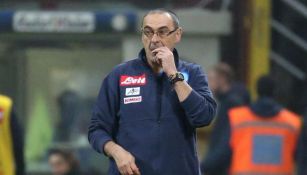 Maurizio Sarri, en el juego entre Nápoles e Inter en la Serie A 