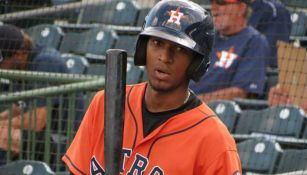 Danry Vásquez, durante un juego con la filial de Houston Astros