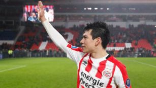 Chucky Lozano festeja gol con el PSV