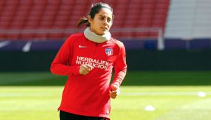 Kenti Robles, durante un entrenamiento del Atleti 