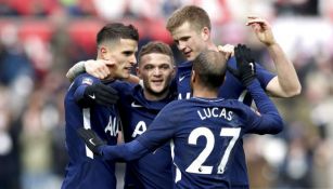 Erik Lamela celebra gol contra Swansea 