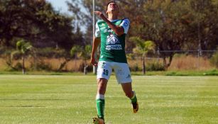 Mauro Lainez, en lamento durante un juego con León