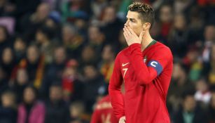 Cristiano Ronaldo durante el partido contra Holanda