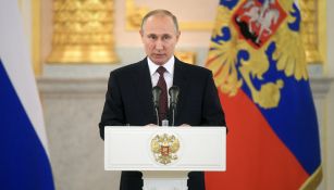 Vladimir Putin en un acto de gobierno 