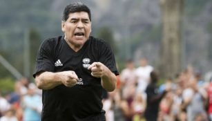 Diego Armando Maradona, durante un entrenamiento