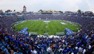 La cancha del Estadio Azul durante su despedida