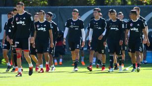 Jugadores del Atlas durante un entrenamiento